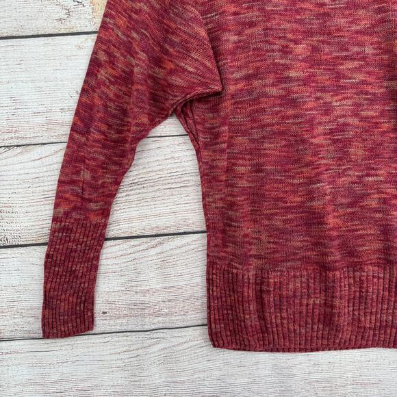 Lucky Brand Boat Neck Stretch Pullover Sweater Womens Medium Red Rust - Picture 4 of 11